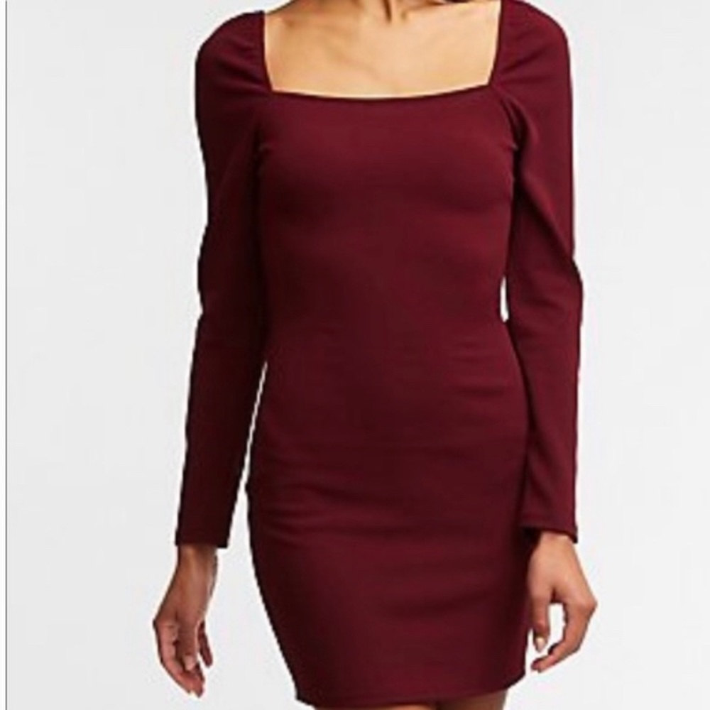 Charlotte Russe Red/Maroon Sleeved Mini Dress